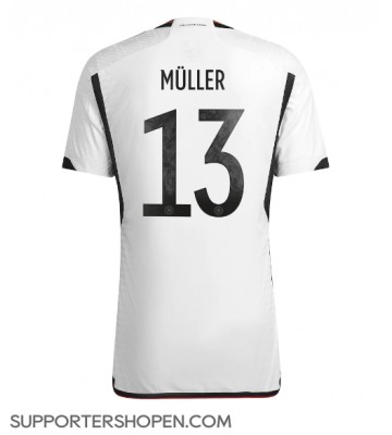 Tyskland Thomas Muller #13 Hemma Matchtröja VM 2022 Kortärmad